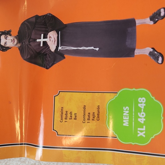 unbranded Other - MENS Brown Robe Halloween Monk Costume with Belt XL NWT